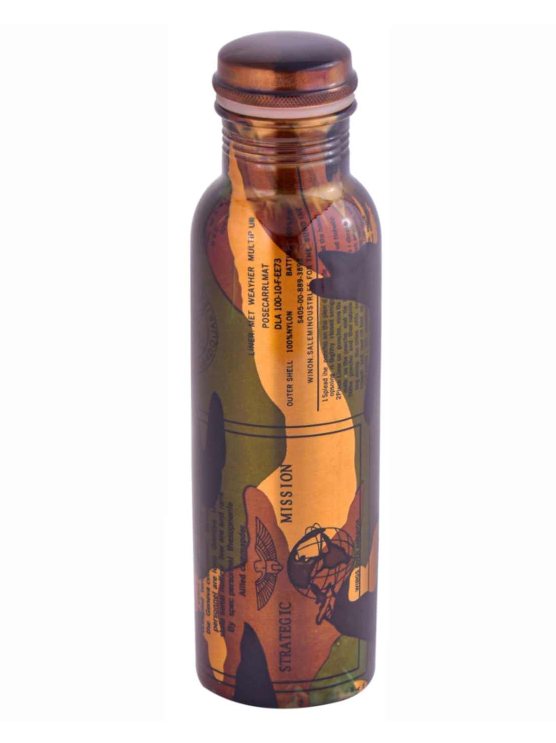 KGB PRINTED COPPER BOTTLE