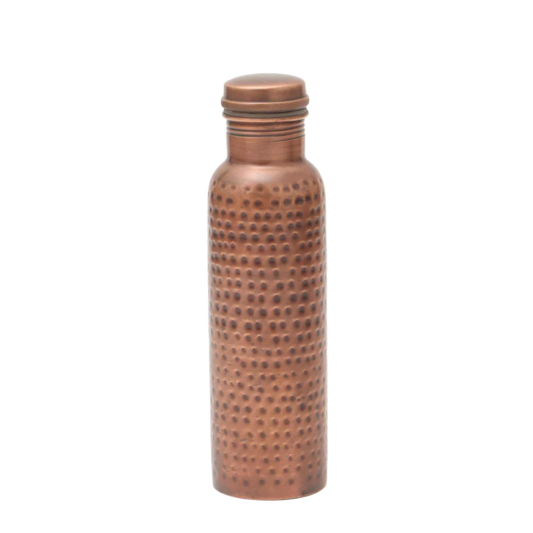 KGB COPPER BROWN ANTIQUE HAMMERED BOTTLE