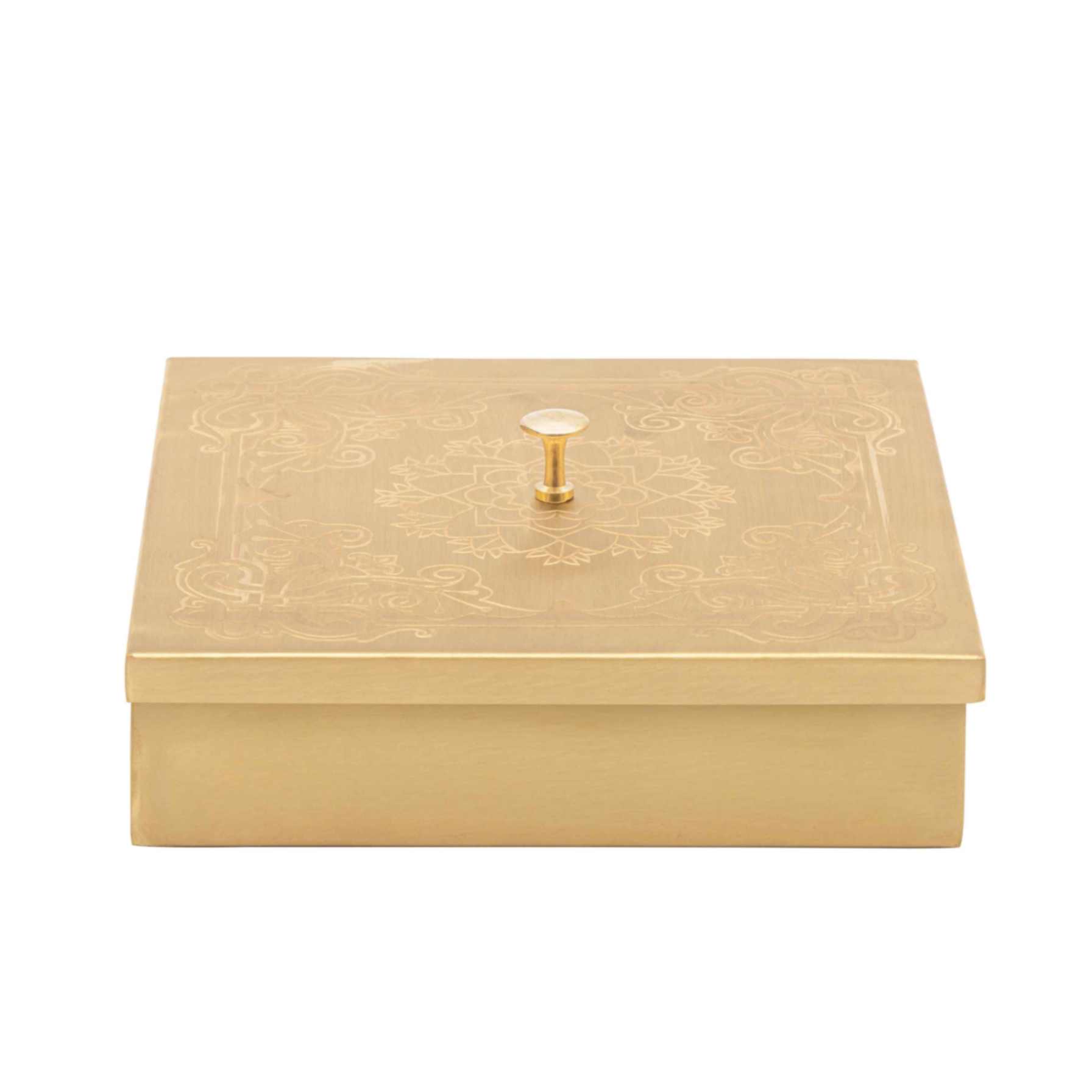 KGB BRASS SQUARE SPICE BOX